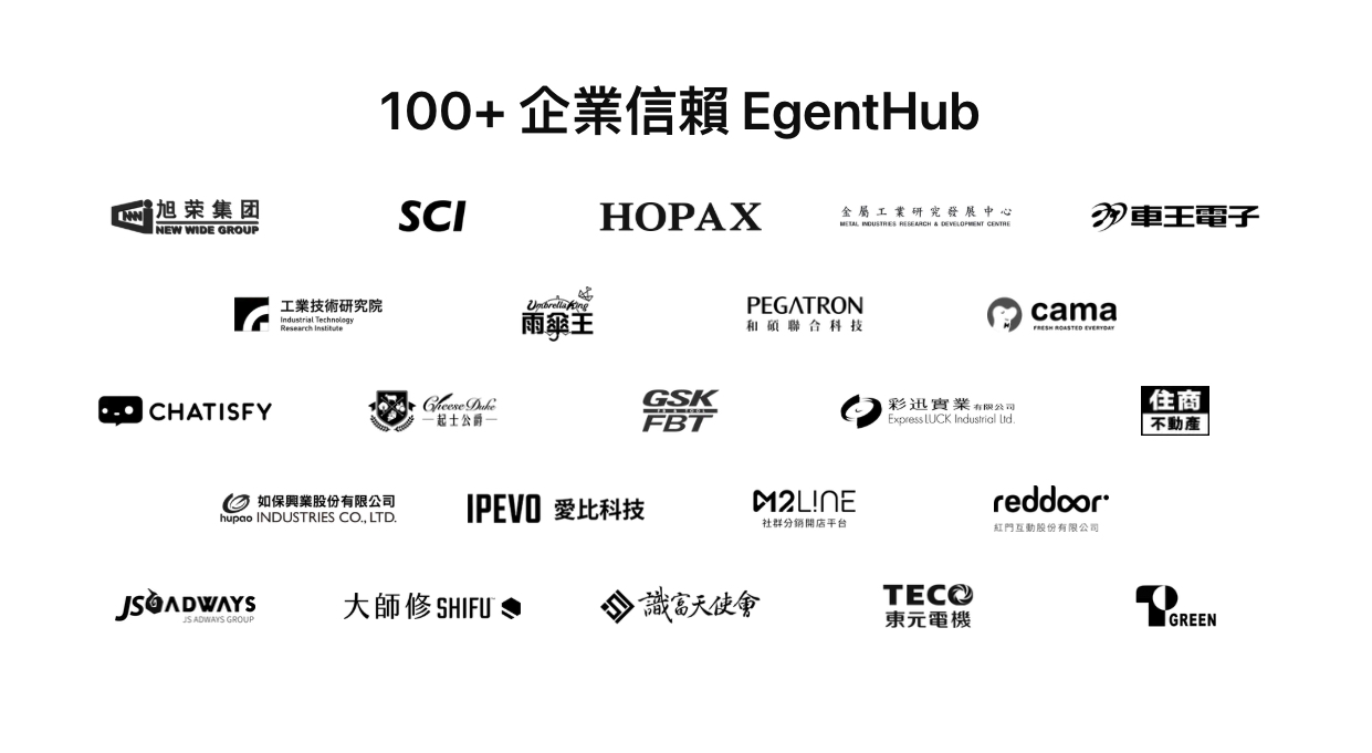 客戶信賴EgentHub